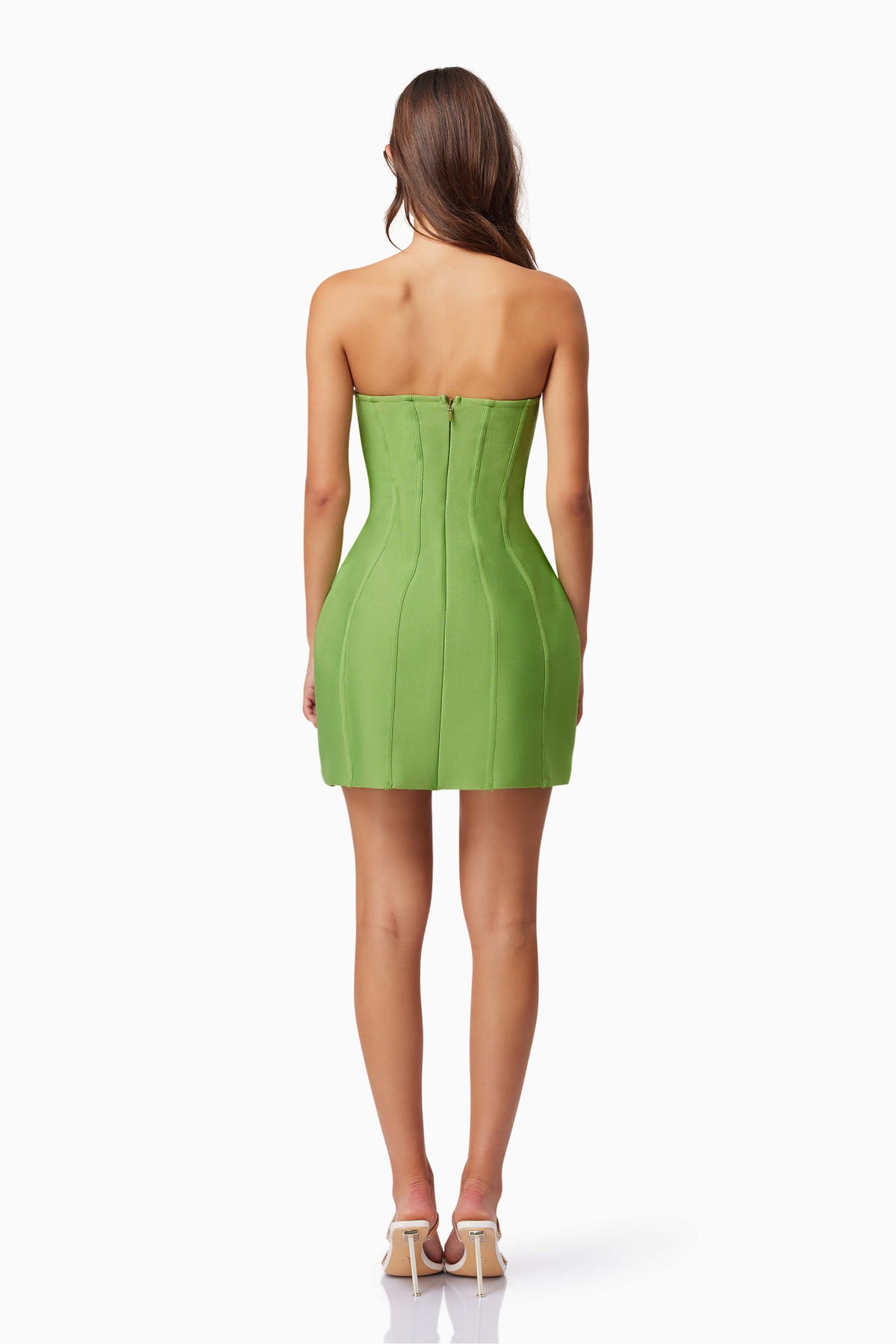 ELLIATT Rose Strapless Mini Dress In Green