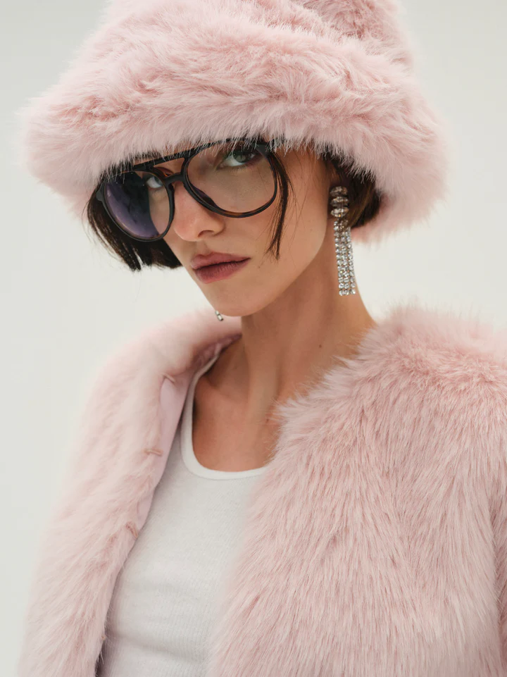 For Love & Lemons Amina Fur Hat