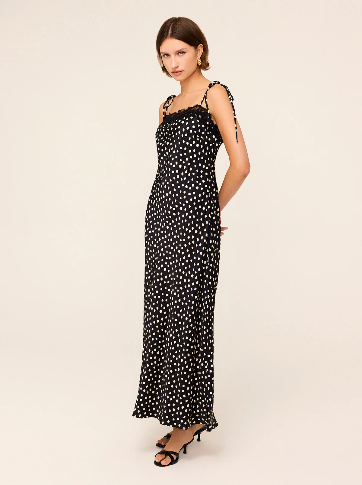 KITRI Venetia Polka Dot Maxi Dress