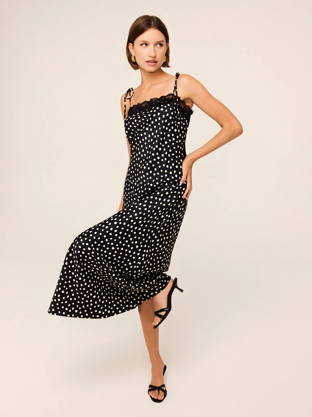 KITRI Venetia Polka Dot Maxi Dress