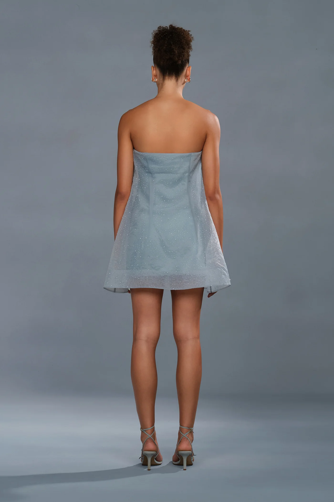 AMUR Nerida Mini Dress in Cumulus