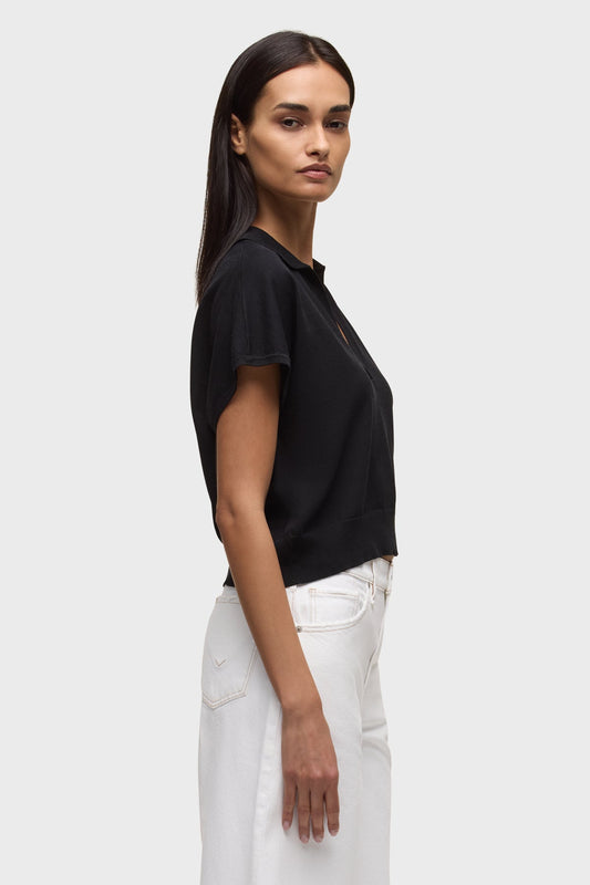 Hudson Draped Collared Sweater