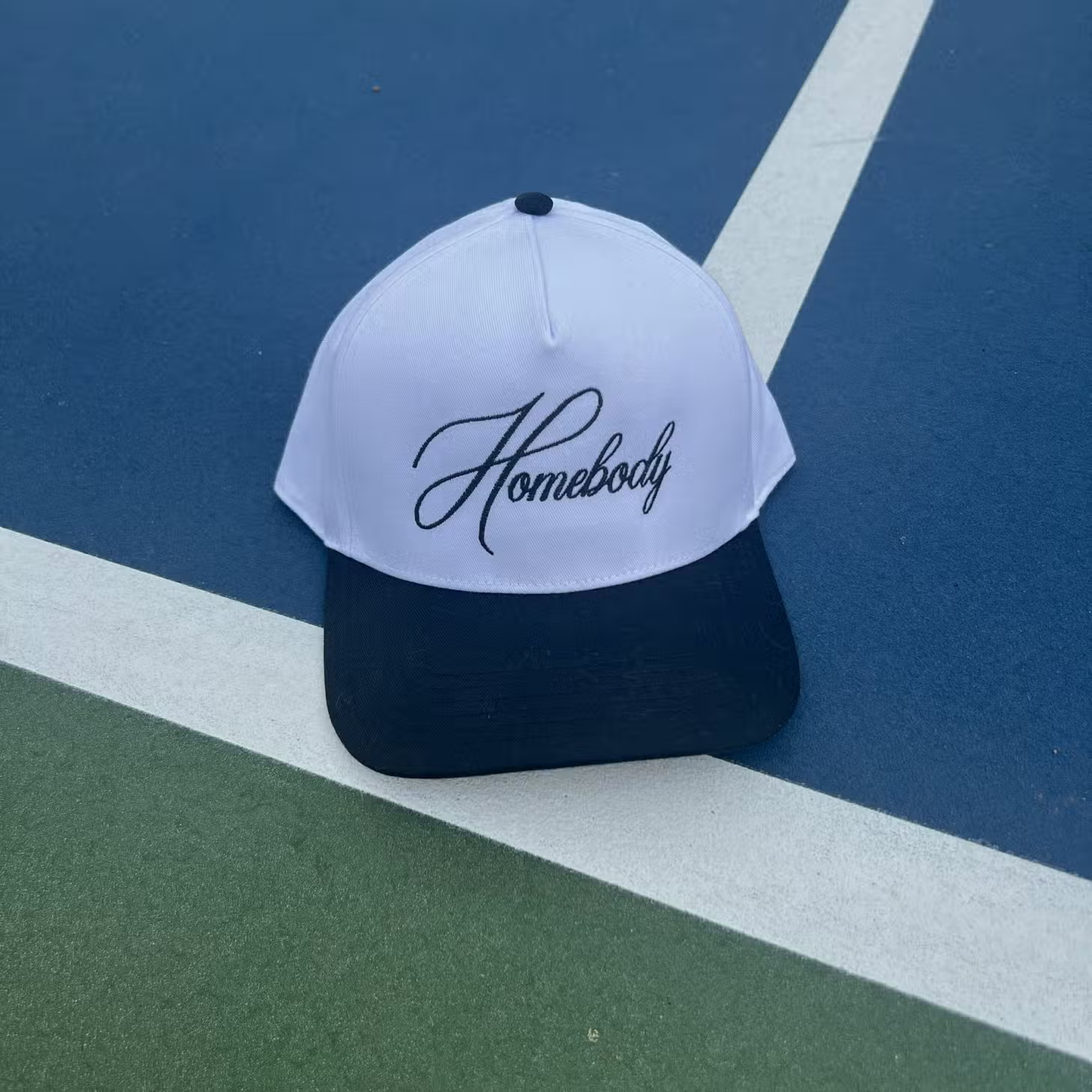 Homebody-Embroidered Trucker- Blk/White Hat