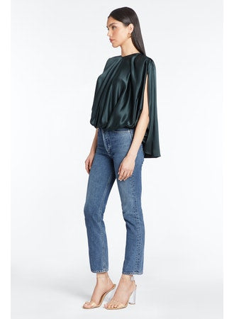 Amanda Uprichard Odessa Silk Top - Black