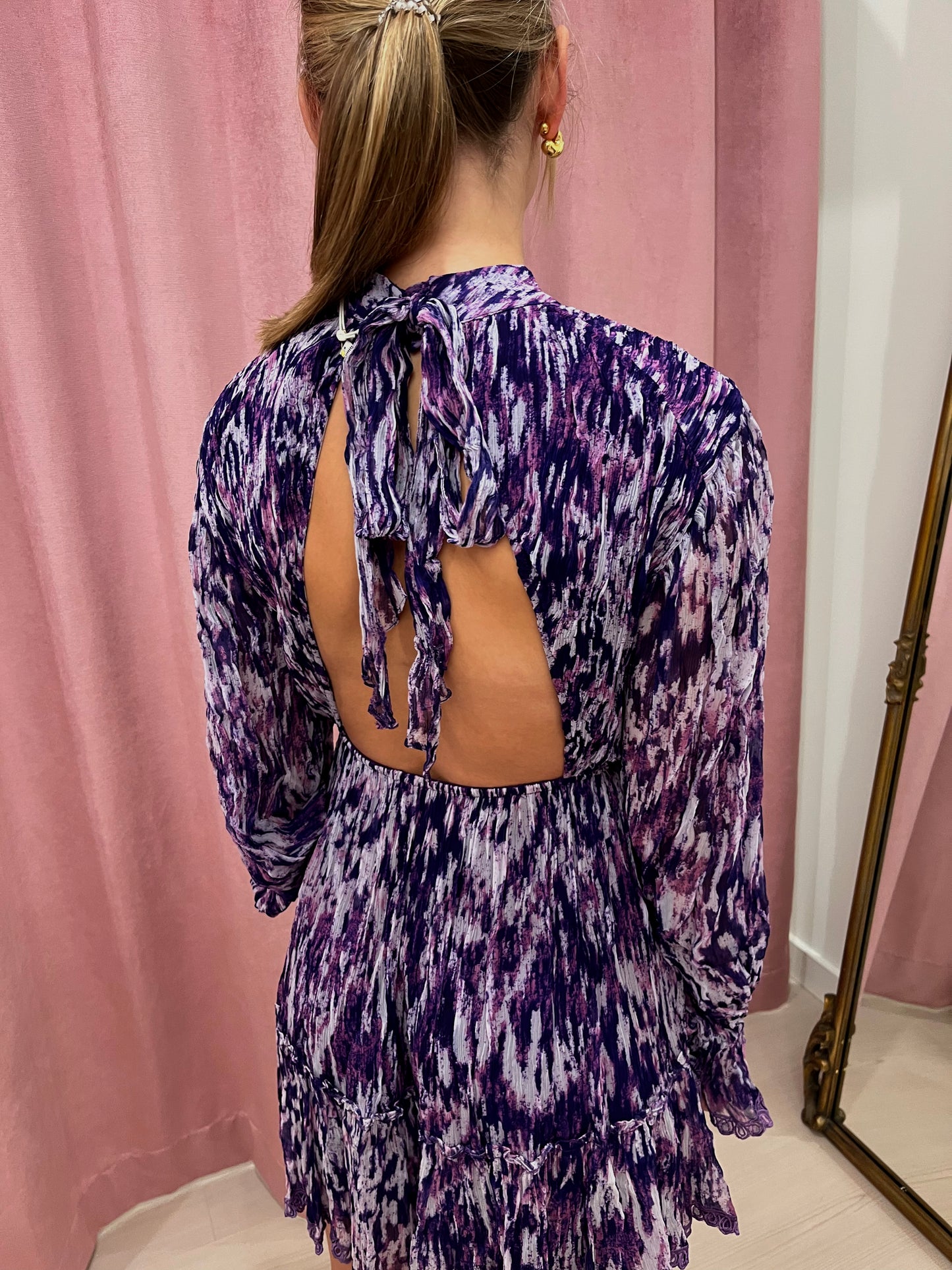 Hemant & Nandita Anum Purple Viscose Dress