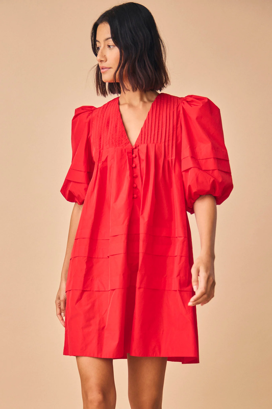 HUNTER BELL JENKINS DRESS - SCARLET