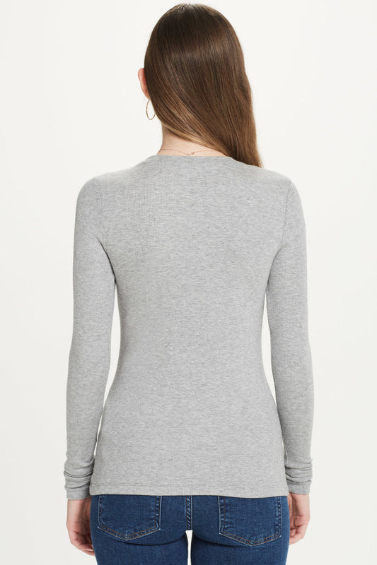 RIBBED LONG SLEEVE TEE