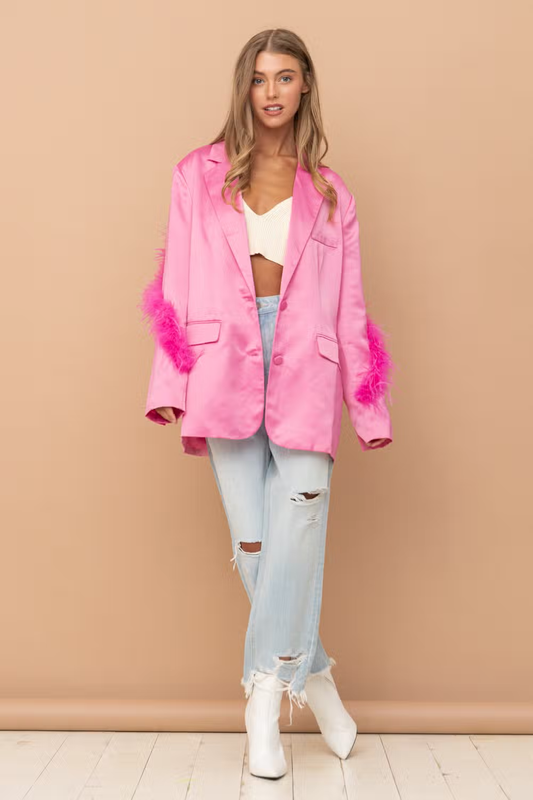 Mary Paige Removable Fur Blazer