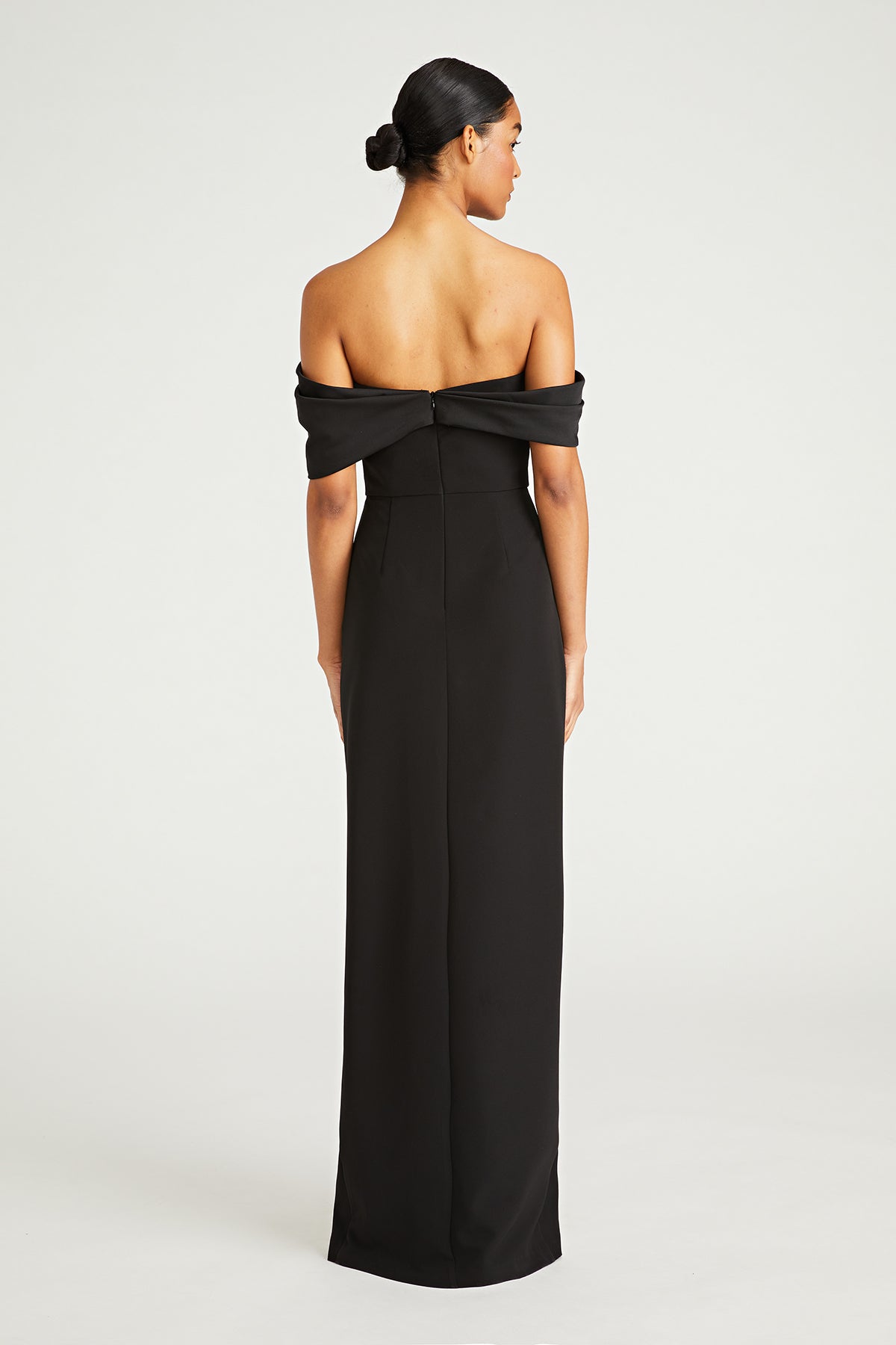 Monique Lhuillier Celeste Crepe Long Dress