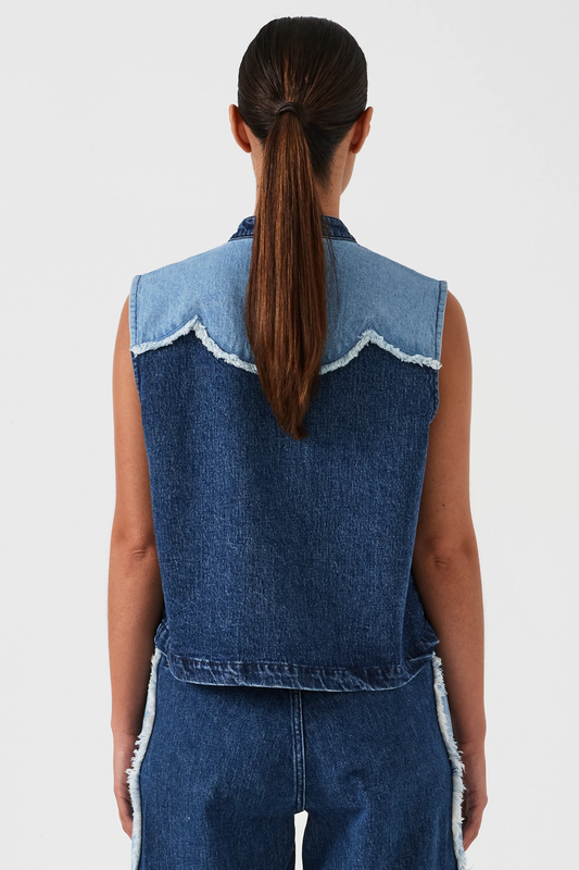 Seventy + Mochi Ari Vest in Dark Vintage Scallop