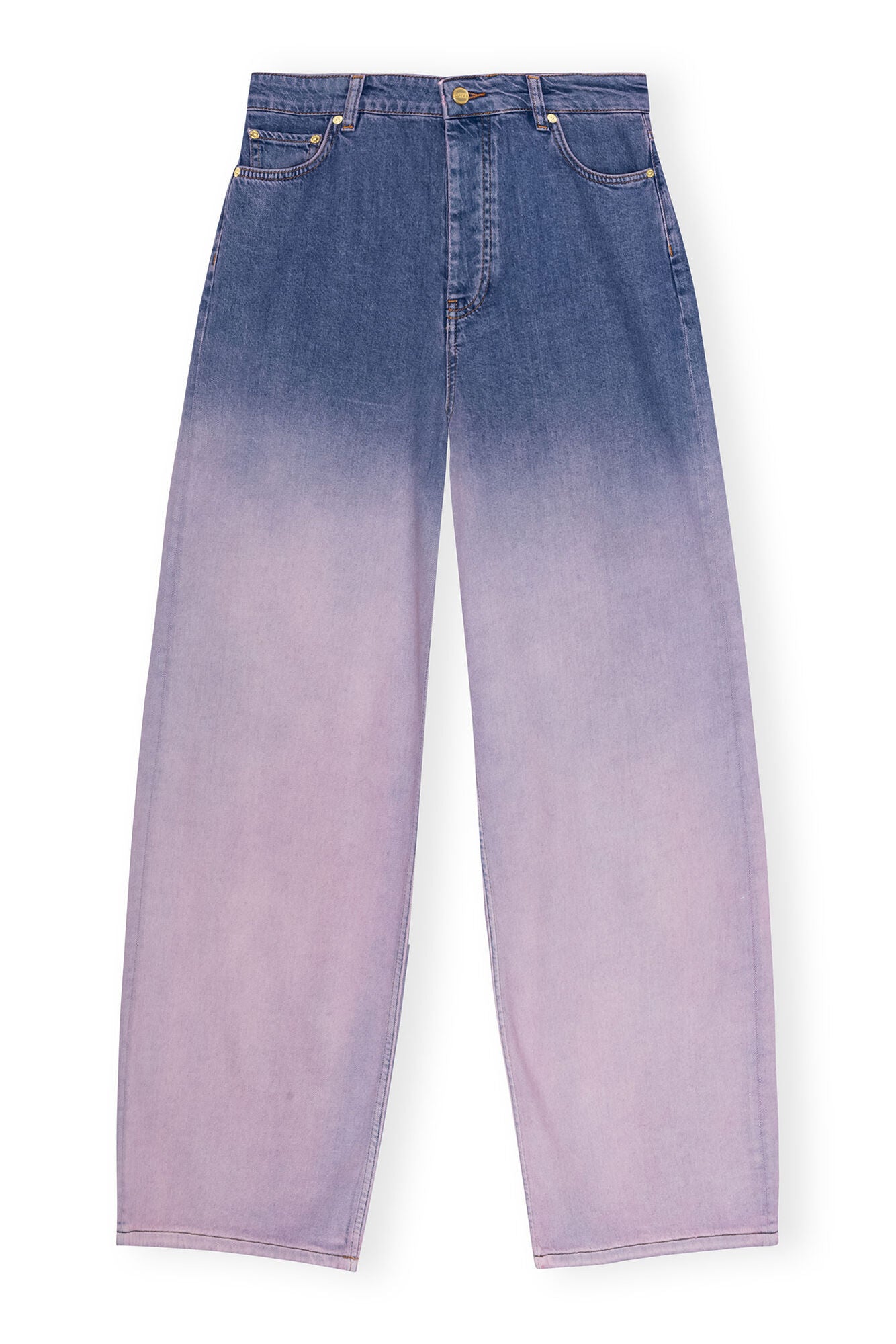 Ganni PURPLE BLEACH FUTURE DENIM WIDE JEANS