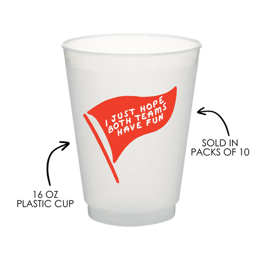 Game Day Tailgate Frosted Cups | 16oz Cup Set of 10