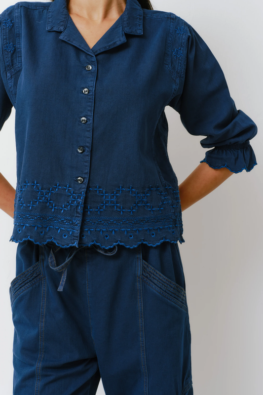 Seventy + Mochi Sophie Shirt in Twilight Blue