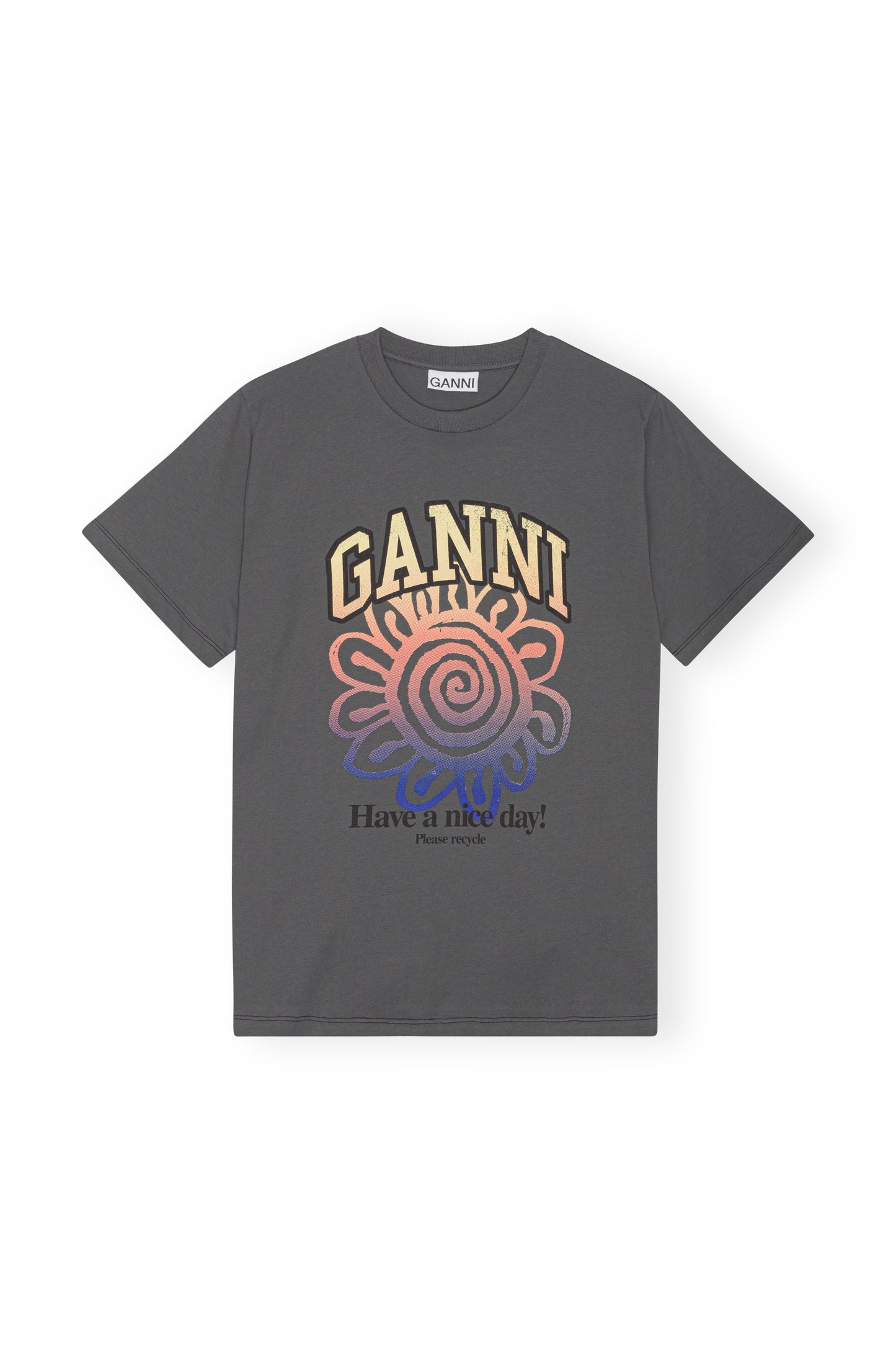 Ganni Jersey Flower Relaxed T-Shirt