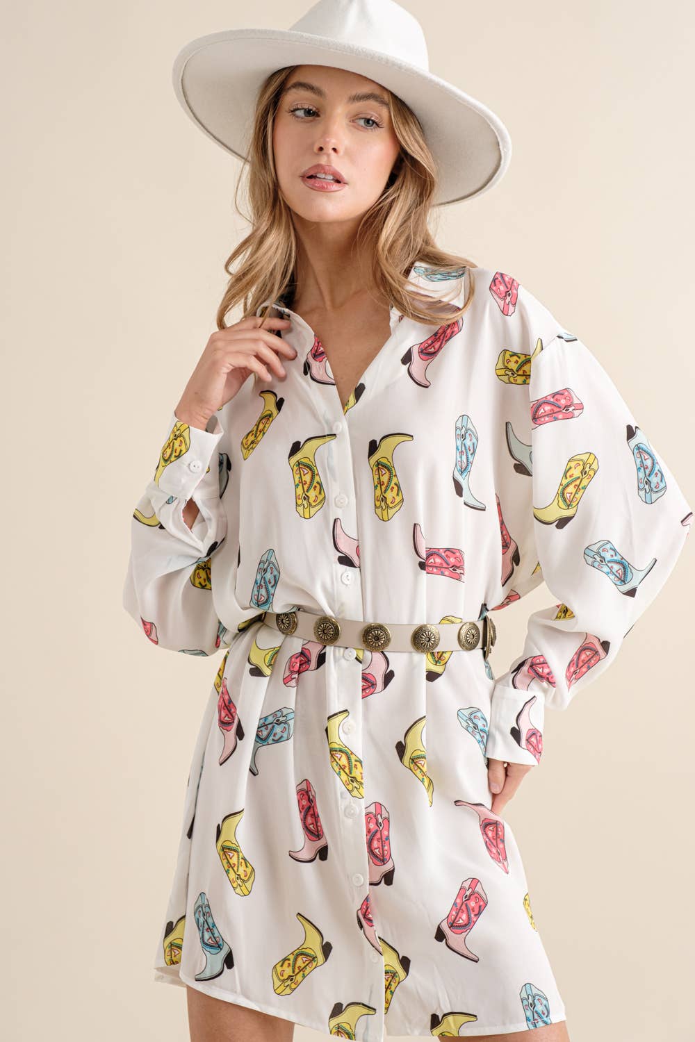 t shirt dress with cowboy boots Cowboy Boots Shirt Dress – Shop at the Mix