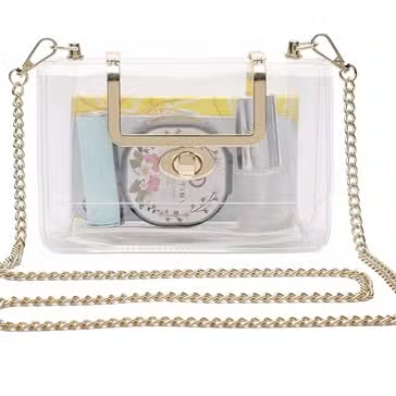 Clear Purse with Gold Accents, Game Day