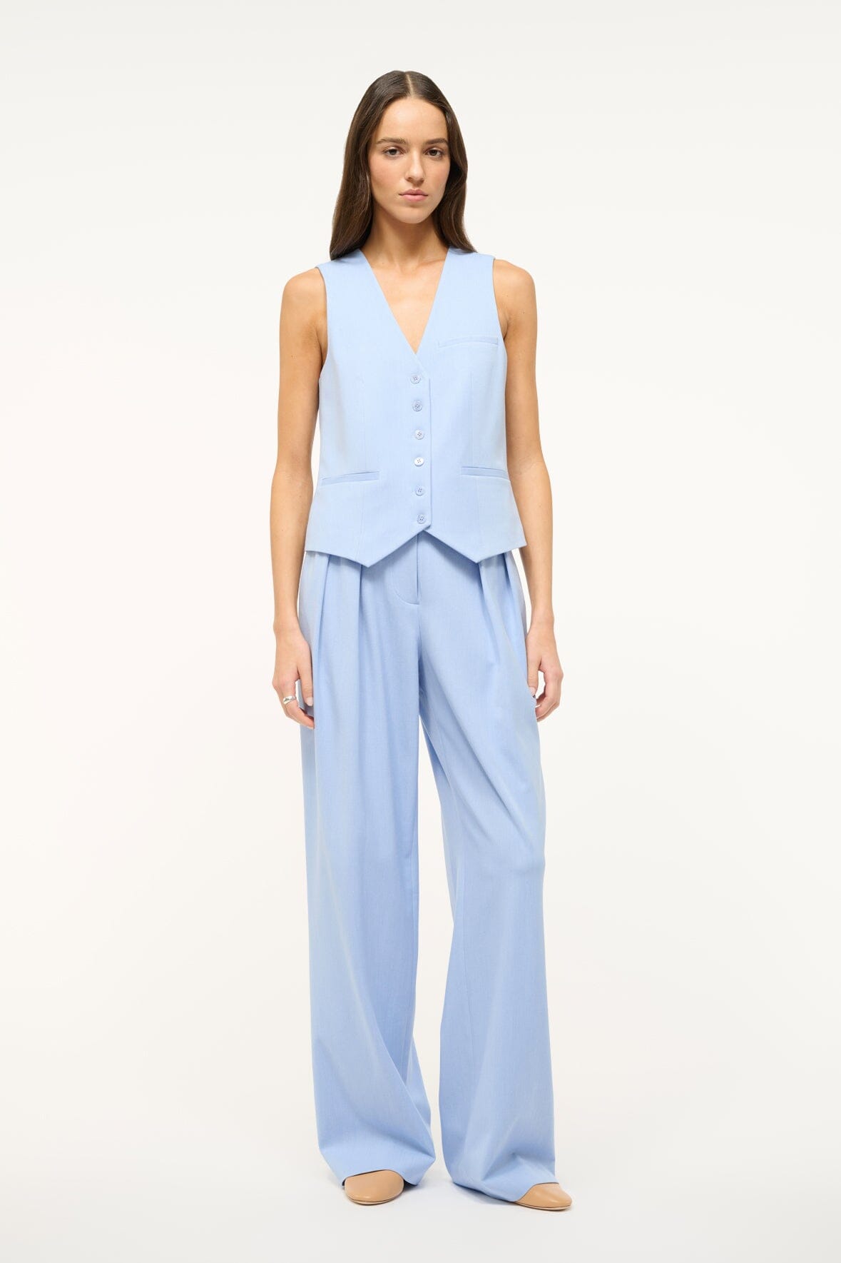 Staud Brett Vest - Periwinkle