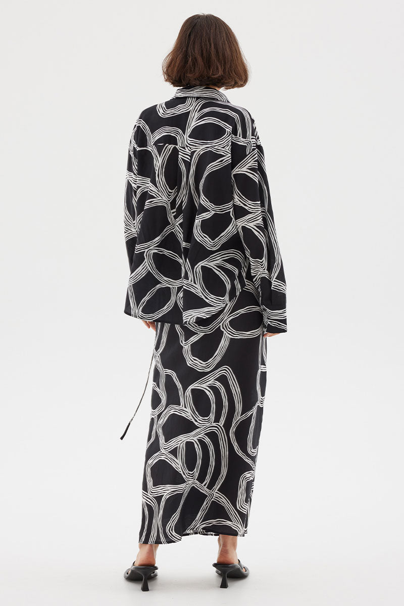 SOVERE SGRAFFITO SHIRT - BLACK