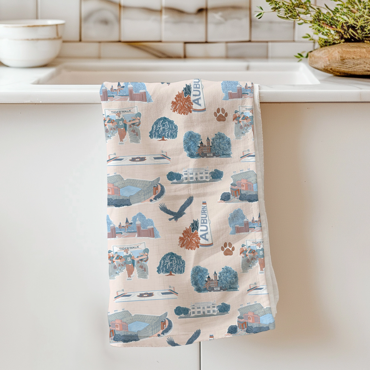 Gracefully Made Art Auburn University Tea Towel