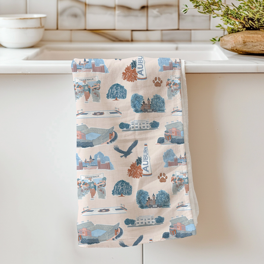Gracefully Made Art Auburn University Tea Towel