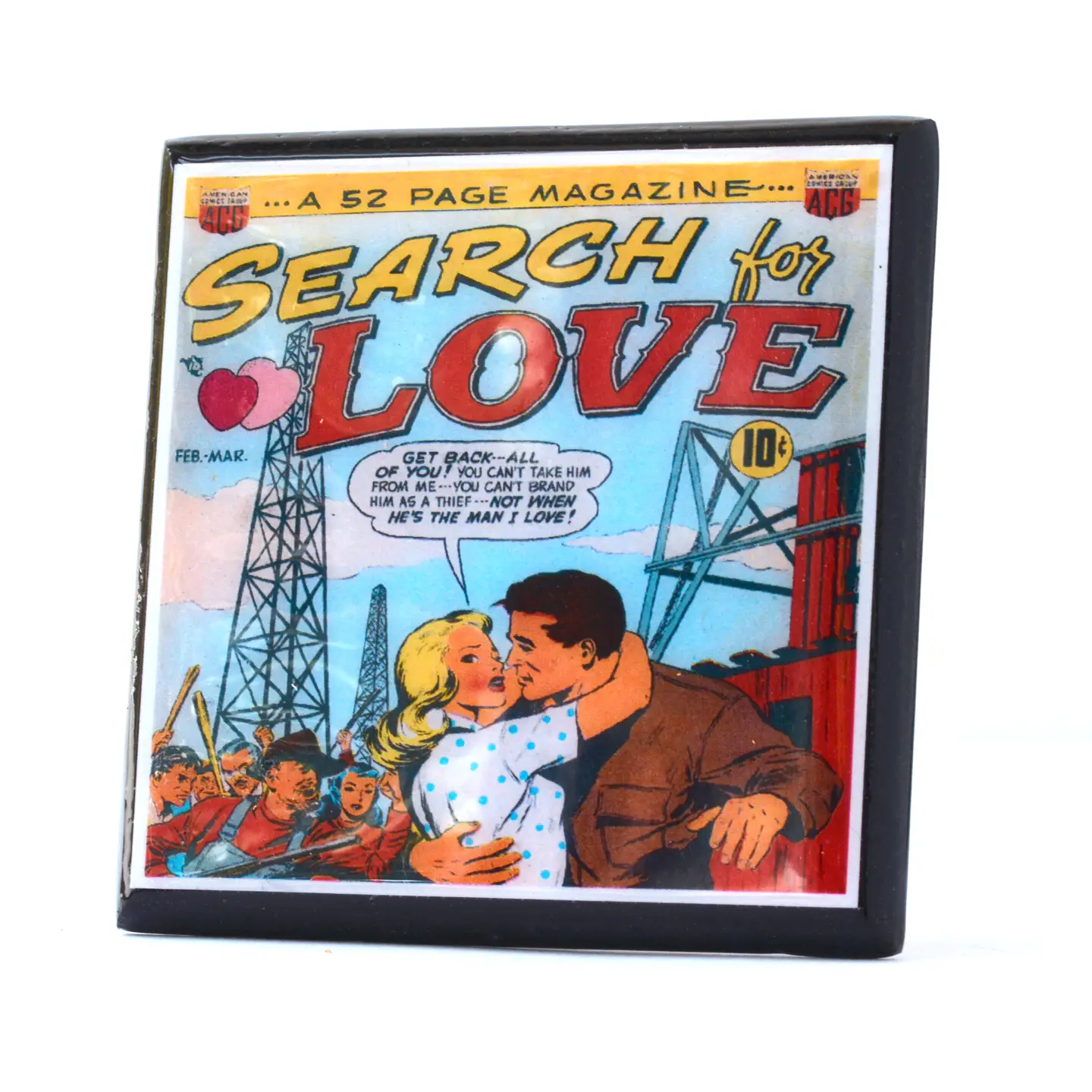Vintage Romance Comic Book Coasters