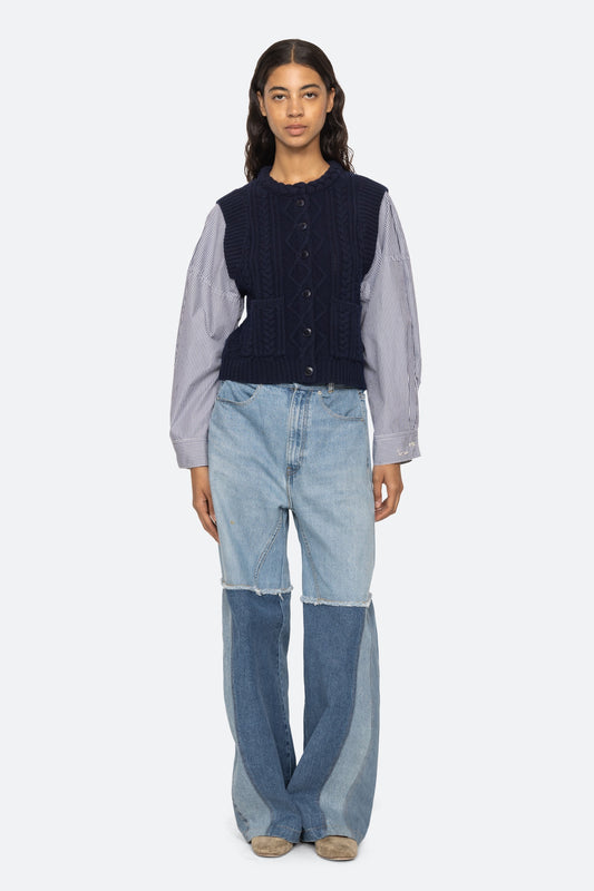 SEA Caleb Cable Knit Sweater