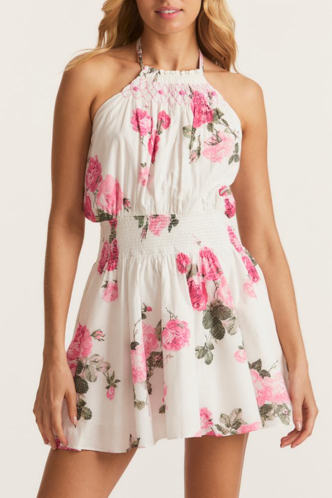 LoveShackFancy Destiny Halter Dress - Paradise Pink