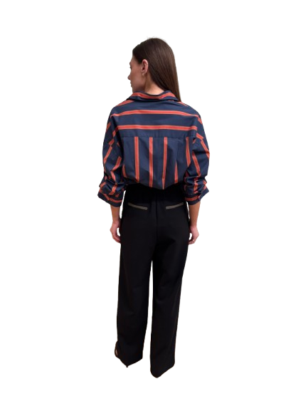 Staud Traverse Bodysuit - Railroad Stripe