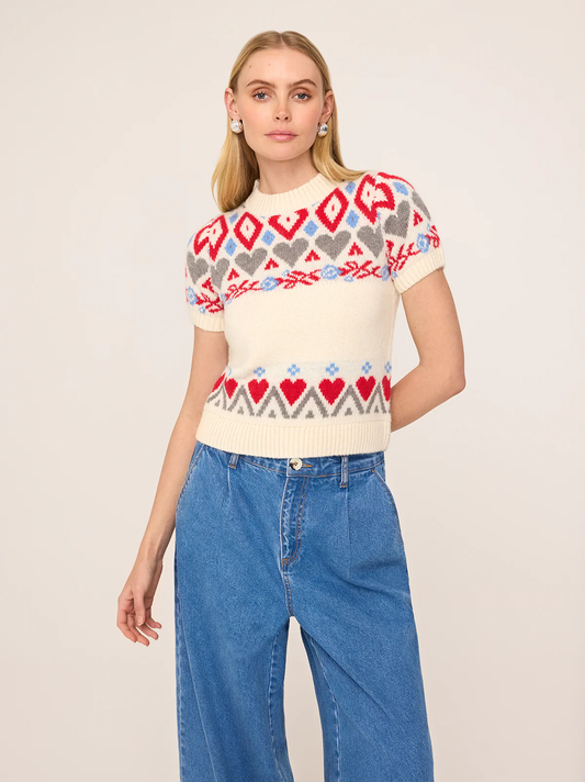 KITRI Ara Fairisle Knit Top