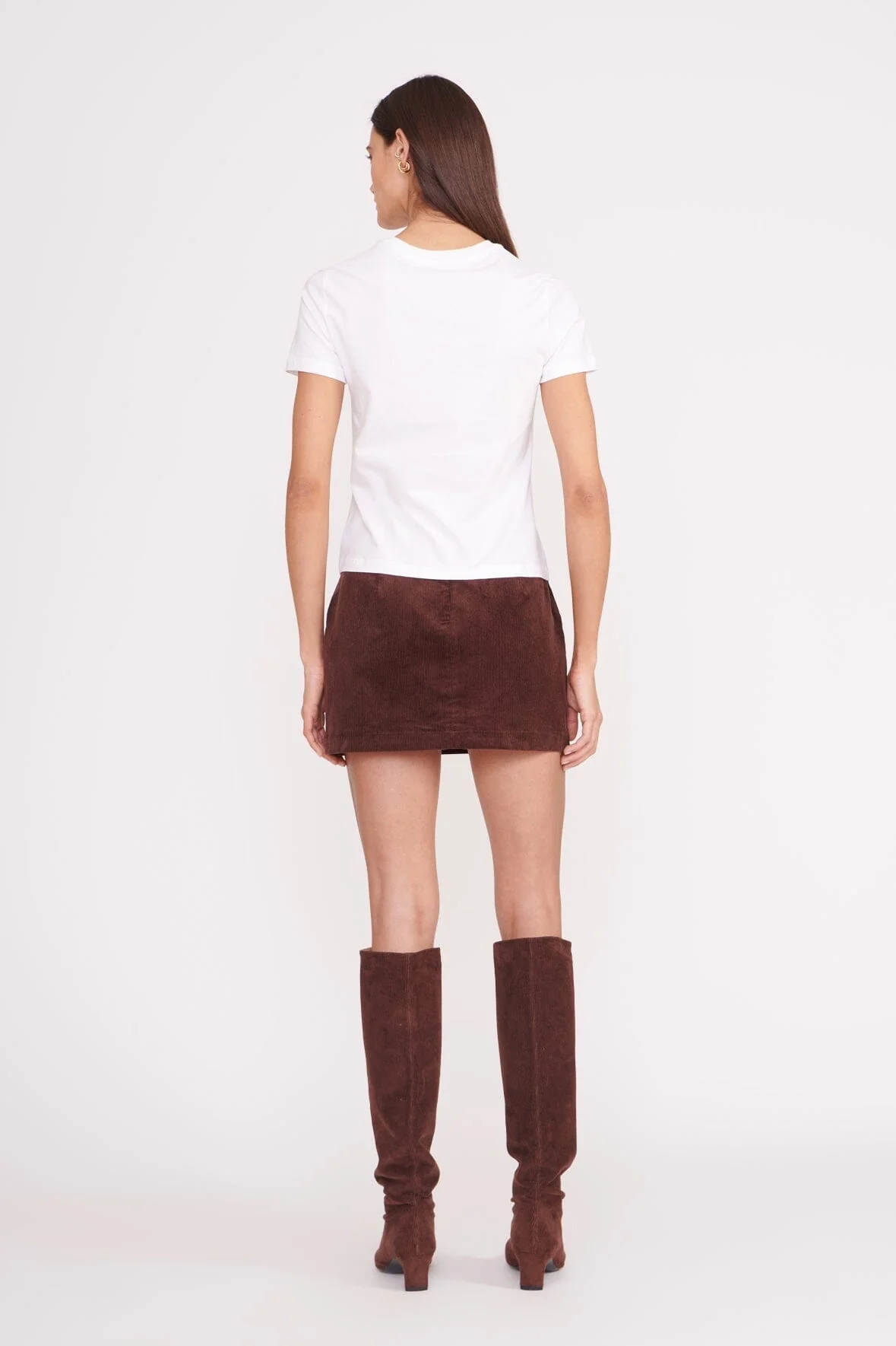 STAUD ANNETTE SKIRT - MAHOGANY