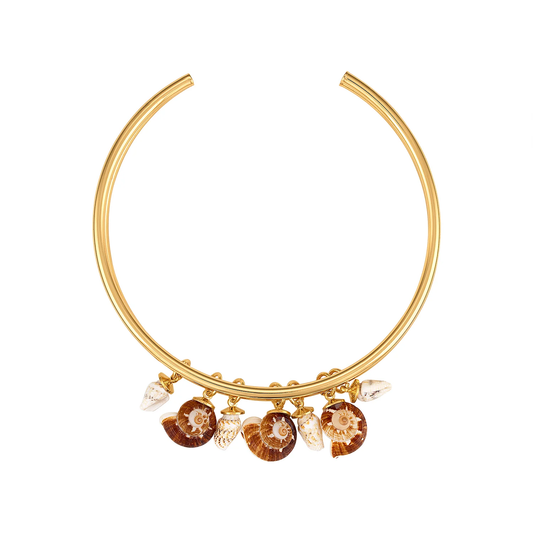 Logan Tay Gold Shell Choker