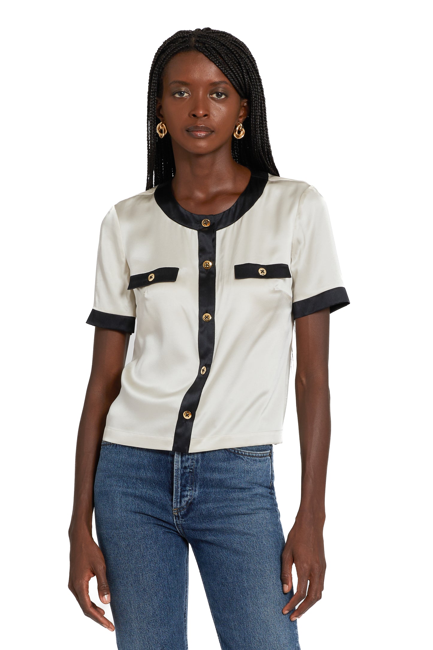 Amanda Uprichard Bel Aire Silk Blouse
