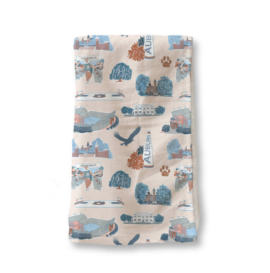 Gracefully Made Art Auburn University Tea Towel