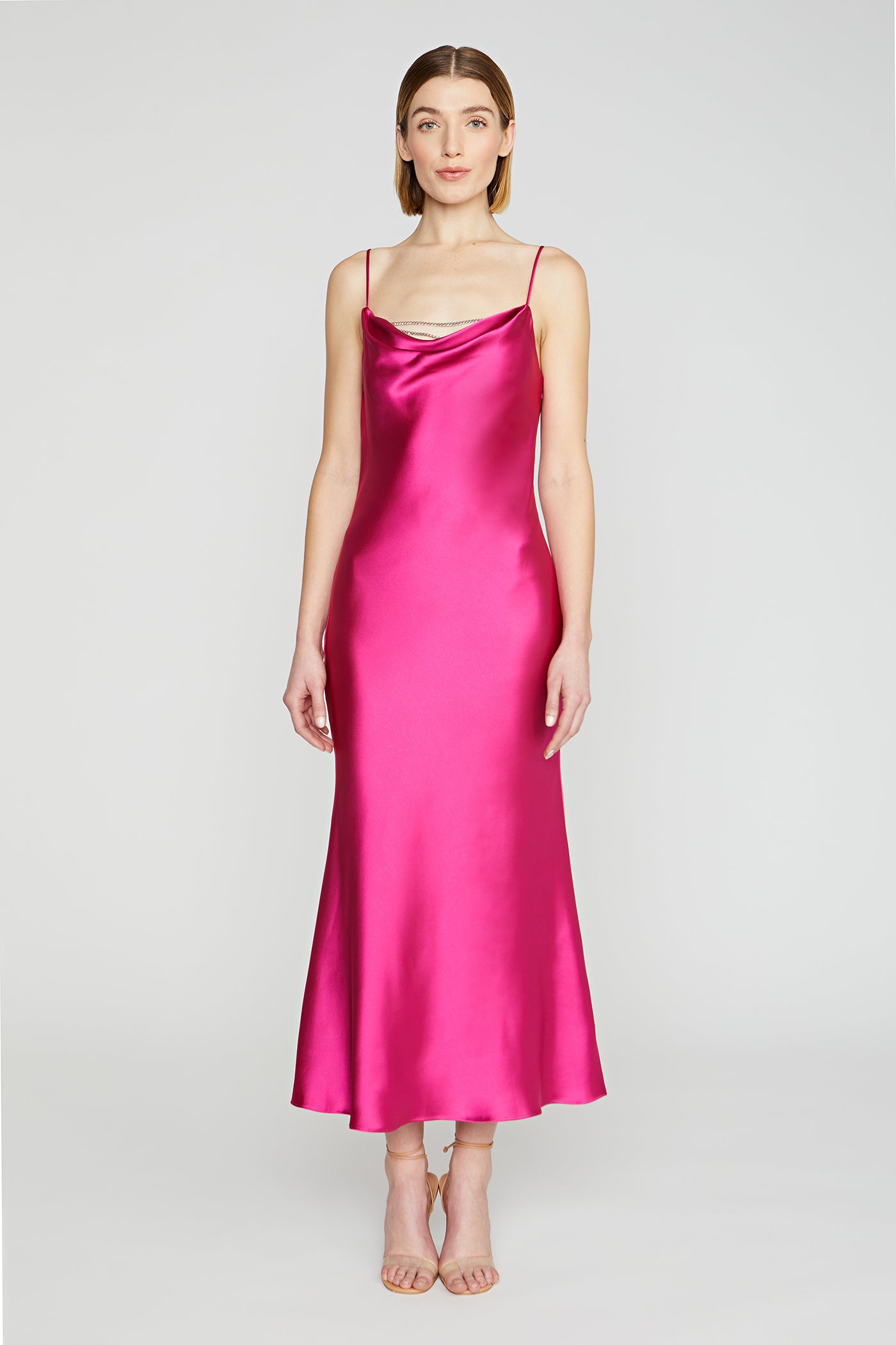 Monique Lhuillier Antione Sleeveless Midi Dress