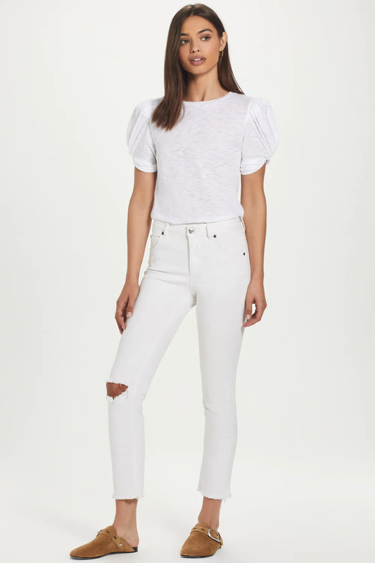 Goldie Mutton Sleeve Knot Tee