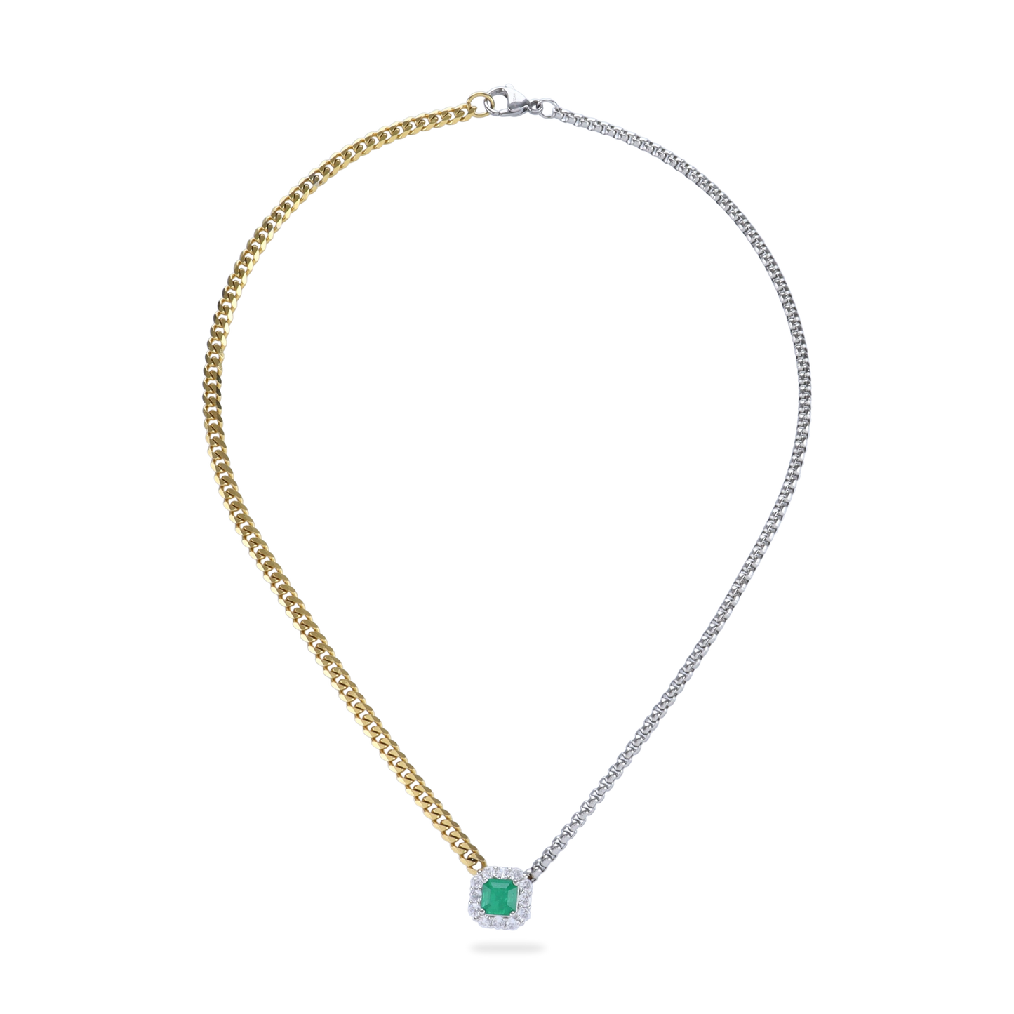 Artizan Joyeria Mixed Emerald Chain