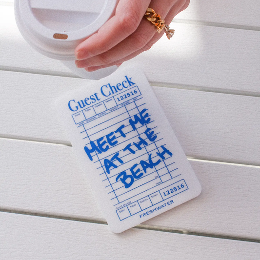 Meet Me Guest Check Xl Coaster