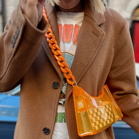 Clear Orange Stadium Bag