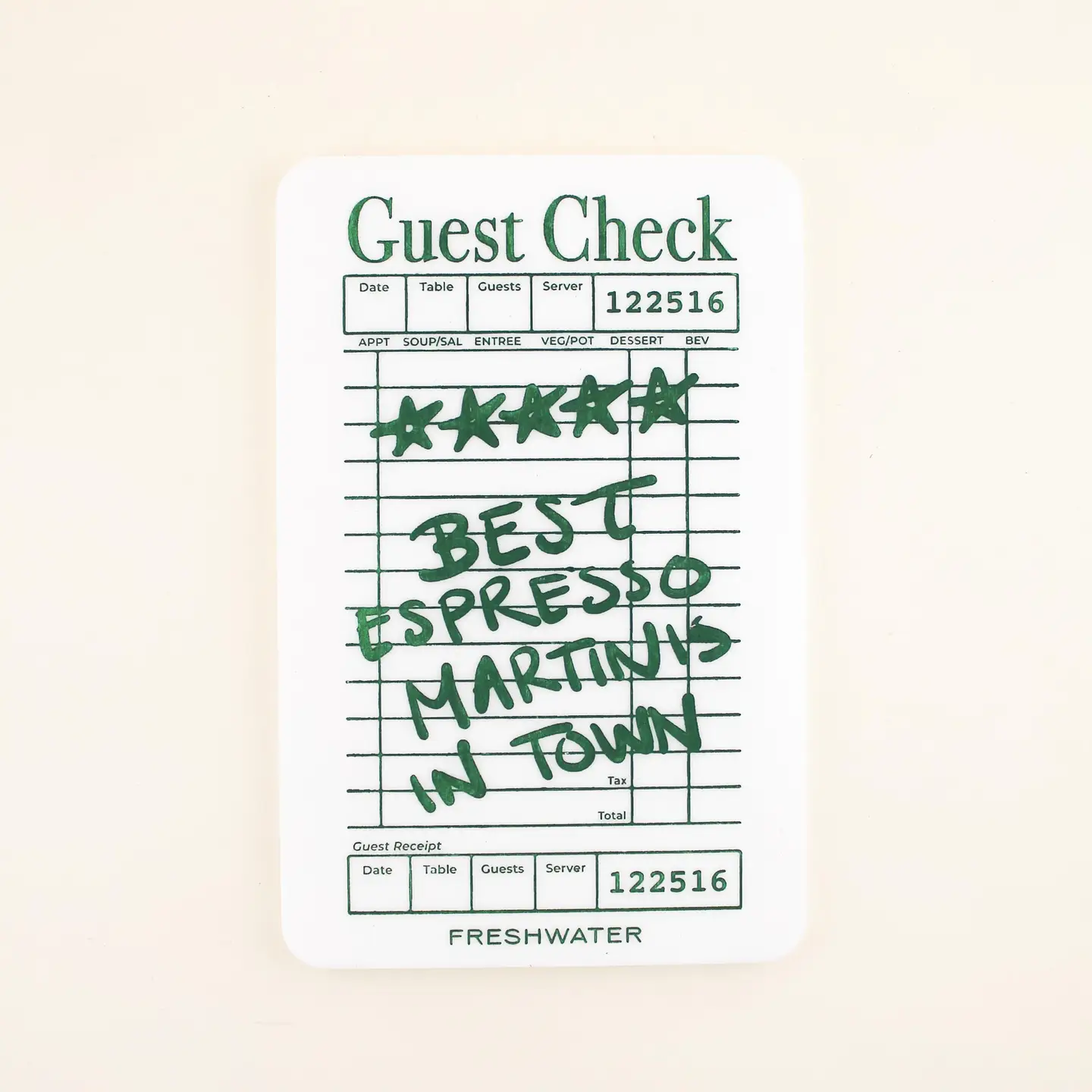 Espresso Martini Guest Check Xl Coaster