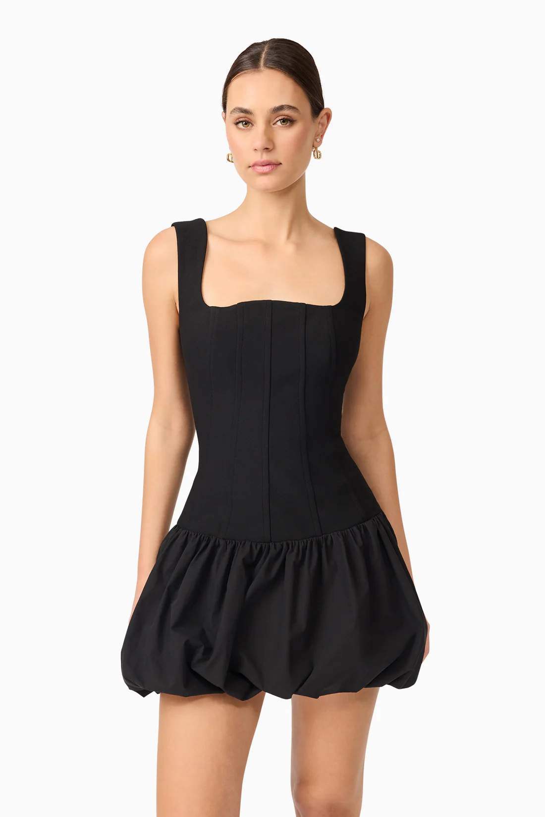 Elliatt Black Corset Ruched Skirt 'Ingrid' Mini Dress Size XS Elliatt Black Corset Ruched Skirt 'Ingrid' Mini Dress Size XS