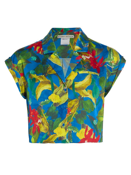 Alice & Olivia Milano Tropical Top