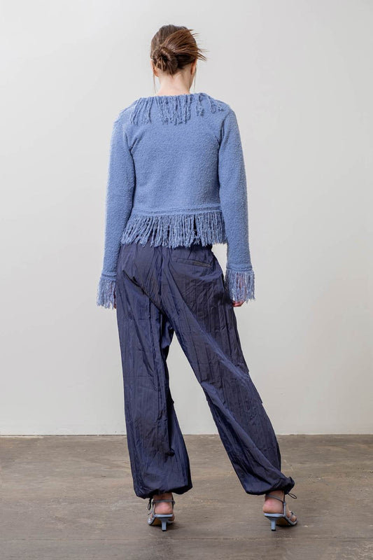 Moon River Fringe Sweater Cardigan