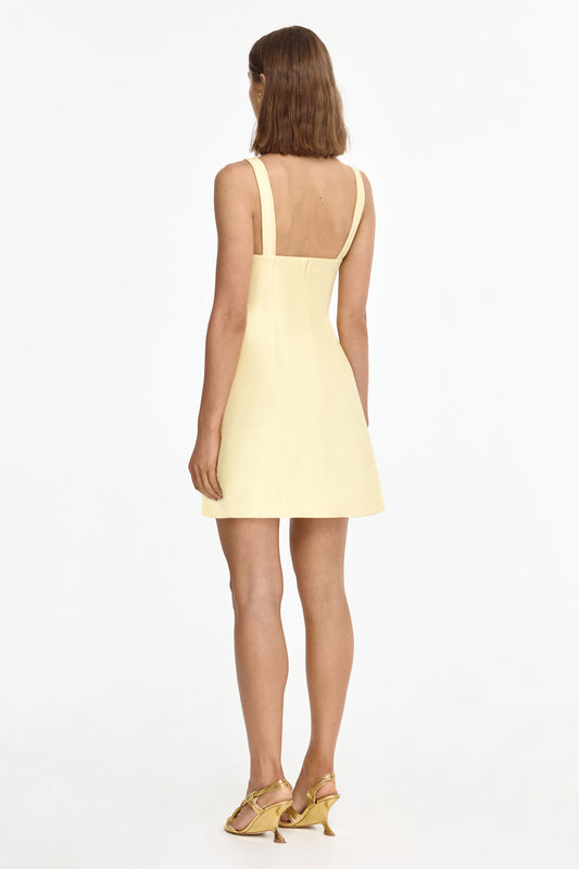 Acler Newcatton Mini Dress in Lemon Sorbet