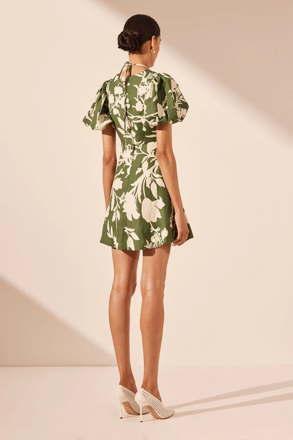 Shona Joy Renee Keyhole Ruched Mini Dress