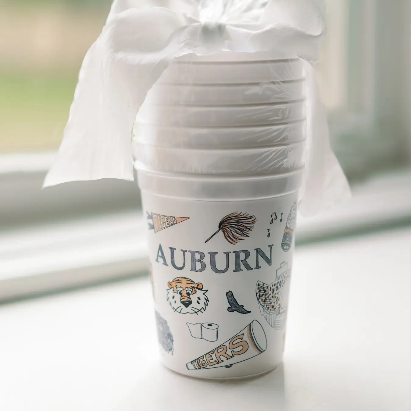 Gracefully Made art Auburn University Stadium Cup (Pack of 6)
