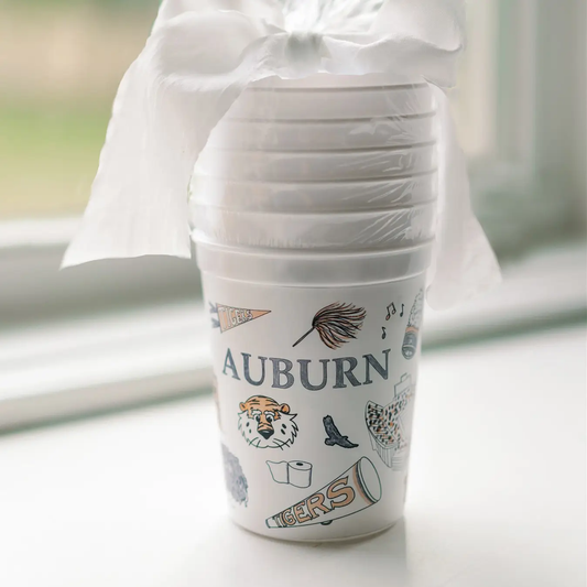 Gracefully Made art Auburn University Stadium Cup (Pack of 6)