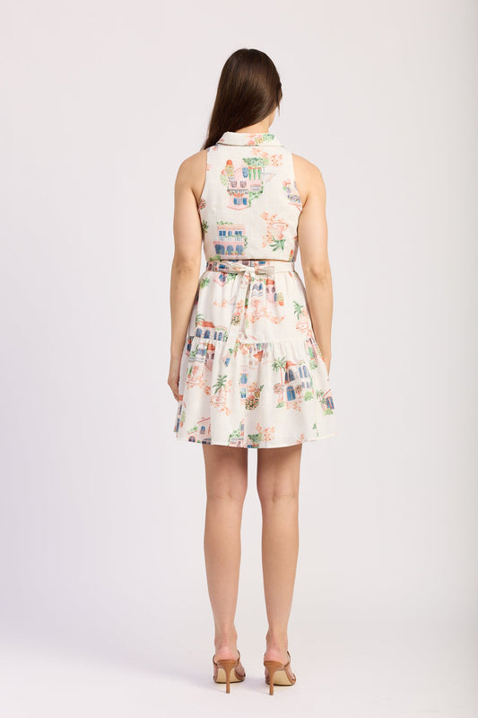 Alaia Linen Shirt Mini Dress