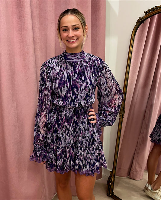 Hemant & Nandita Anum Purple Viscose Dress