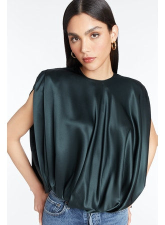 Amanda Uprichard Odessa Silk Top - Black