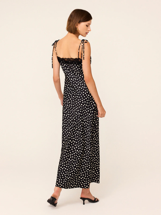 KITRI Venetia Polka Dot Maxi Dress